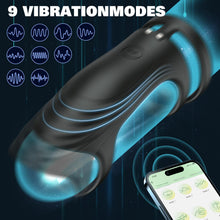Laden Sie das Bild in den Galerie-Viewer, Penisring Vibrator Sex Spielzeug für die Männer, Penis Ring Erotik Sex Spielzeug für Paare Extrem, Cockring Penistrainer mit App Steuerung Masturbieren Männer mit 10 Modi für Langwährende Erektion