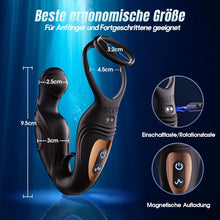 Laden Sie das Bild in den Galerie-Viewer, Analvibratoren für Mann Prostata Stimulation Männer mit 360° Rotierende Analdehnung Massage &amp; 9 Intensiv Vibrationsmodi Analplug Anal Vibrator Sex Spielzeug die Männer Penisring APP Tagnaff