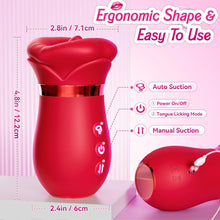 Laden Sie das Bild in den Galerie-Viewer, 4 IN 1 Mouth Sucking Vibrator Rose Sex Toy