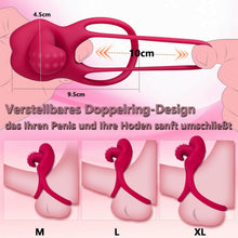 Laden Sie das Bild in den Galerie-Viewer, Penisring Vibrator mit Klitoris Stimulator Penisring Vibration Paarvibrator für Paare Penis-Vibrator Sexspielzeug für Paare zu Zweit Penis Ring Vibratoren Klitoris Sex Spielzeug mit 10 Vibrationsmodi