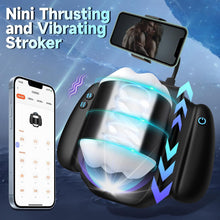Laden Sie das Bild in den Galerie-Viewer, 3 in 1 APP Automatischer Taschenmuschi Vibratoren mit 9 Vibrationsmodi und 3 Teleskopmodus 3D Vagina Pussy Masturbatoren Masturbieren Sexspielzeug für die Männer