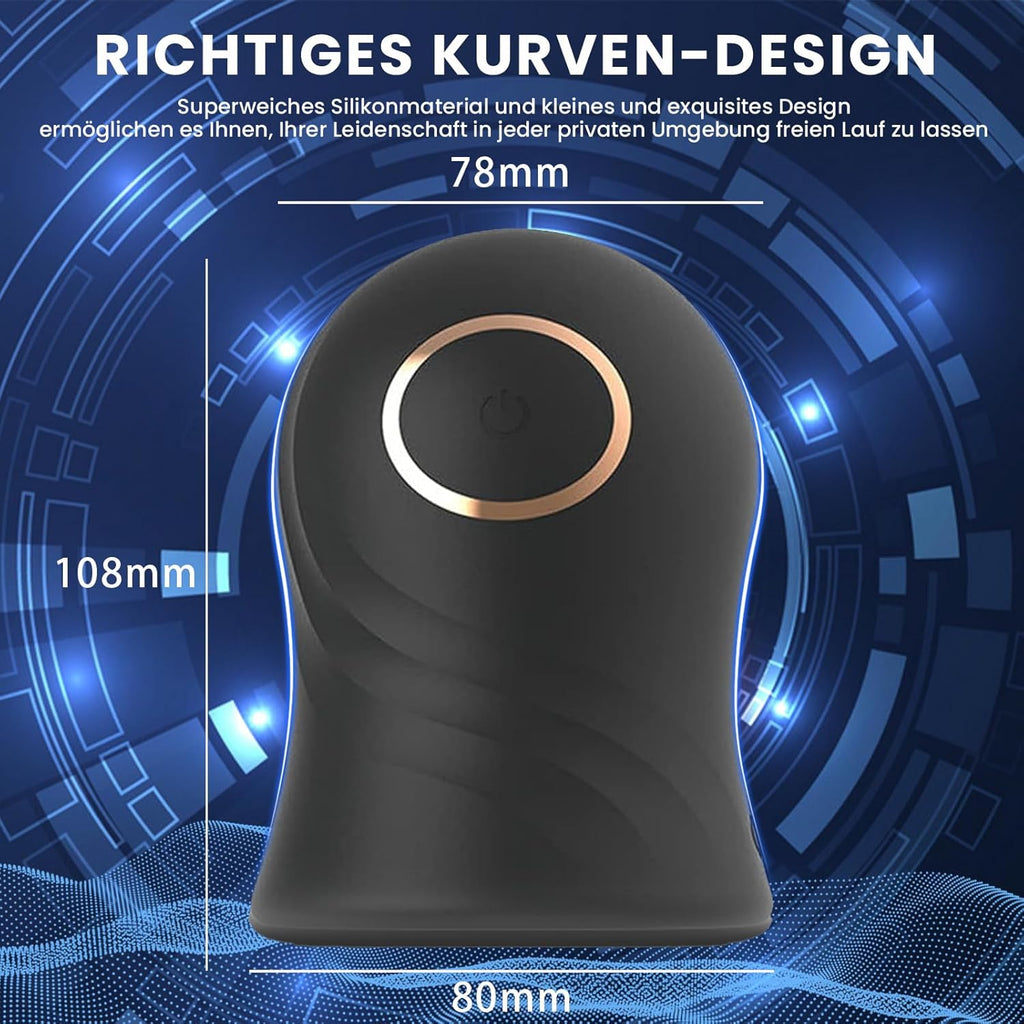 Elektrische Masturbator Cup mit 12 Vibrationsmodi – Taschenmuschi für Männer, Wasserdichter Masturbator mit Spiralstruktur, Vibratorensets Sexspielzeug für Männer Solo & Paare