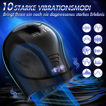 Laden Sie das Bild in den Galerie-Viewer, Penis Vibrator Trainer Masturbatoren Sexspielzeug-Elektrische Cup-Masturbatoren Mit LCD-Display &amp; 10 Vibrationsmodi,360°Wrapping Glans Stimulator,sex spielzeug für die männer Vibratorensets für Männer