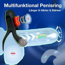 Laden Sie das Bild in den Galerie-Viewer, Penisring Vibrator mit 10 Vibrationsmodi, Premium Dehnbarer Silikon Penis Ring Sex Spielzeug für die Männer, Cockring Sexspielzeug für Paare Extrem Sex,Penisringe Sexspielzeug für Männer Solo Sex Toys