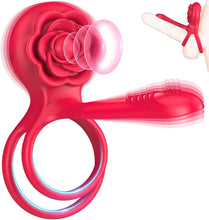 Laden Sie das Bild in den Galerie-Viewer, Vibrierender Penisring Sex Spielzeug für die Männer- 3 In 1 Cockring Sex Spielzeug für die Paare 10 Vibrationsmodi Penis Vibrator