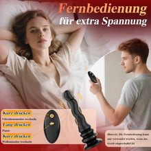 Laden Sie das Bild in den Galerie-Viewer, Wriggelnder Vibrator, realistischer Dildo, vibrierender Analplug, mit 9 Modi für Wellen und Vibration, G-Punkt und Prostata-Stimulator, mit Fernbedienung und Saugnapf, Unisex-Sexspielzeug