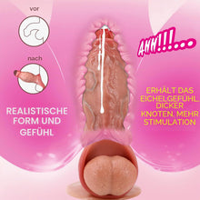 Laden Sie das Bild in den Galerie-Viewer, Penissleeve mit Knoten Penisbezug Cockring zur Vergrößerung für Männer | Offenes design dickeverlängerer spielzeug, Penishülle wiederverwendbarer penisvergrößerer für paare, penis ring sexspielzeug