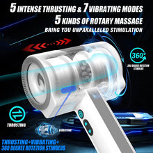 Laden Sie das Bild in den Galerie-Viewer, Elektrischer Masturbator Cup Handfrei mit 7 Vibrationsmodi und 5 Teleskop Rotationsmodi Waterproof Hands-Free Portable Masturbators Stroker Training Automatischer Elektrischer Masturbator