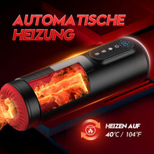 Laden Sie das Bild in den Galerie-Viewer, Masturbieren für Männer Masturbator, Sex Spielzeug für die Männer mit 9 Teleskopfunktion &amp; Saugmodi &amp; Vibration, Taschenmuschi Blowjob Masturbatoren, 3D Realistisch Vagina Heizung LCD Display Sex Toys