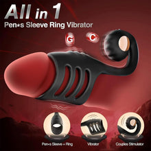 Laden Sie das Bild in den Galerie-Viewer, Penisring Vibrator Sex Spielzeug für Paare, 10 Vibrationsmodi mit Fernbedienung Cockring Penistrainer Prostata Massage Klitoris Stimulator Frauen, zur Erektion Verbessern Verzögerte Ejakulation