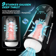 Laden Sie das Bild in den Galerie-Viewer, PRONFANS Sex Spielzeug für die Männer Masturbator, 9 Saugen &amp; Stöße &amp; Vibratorensets 3D Pussy Masturbieren für Männer Penispumpe, APP Taschenmuschi Blowjob Sexspielzeug Masturbatoren Penis Sex Toys