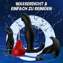 Laden Sie das Bild in den Galerie-Viewer, Analplug# für Frauen Männer 4 Stück Anal Plug Set mit Analdusche &amp; Größen-Upgrade (M-XL) für Anfänger bis Profi Buttplug Analplugs Butt Plug für den Mann Sexspielzeug Silikon Anal Dildo
