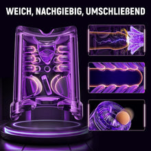 Laden Sie das Bild in den Galerie-Viewer, Masturbieren für Männer mit 9 Teleskop 9 Rotation 9 Saugen, Elektrischer Masturbator mit Handyhalterung Blowjob Taschenmuschi für die Männer Elektrisch Sexspielzeug für Männer Solo