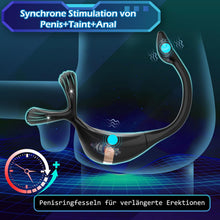 Laden Sie das Bild in den Galerie-Viewer, Dreieckiger Penisring Sex Spielzeug für die Männer, Penis Ring Erotik Sex spielzeug für Paare extrem sex, Cockring Erotisches Sexspielzeug für Klitoris, 10 Vibrationsmodi Dual Penisringe Massagegerät