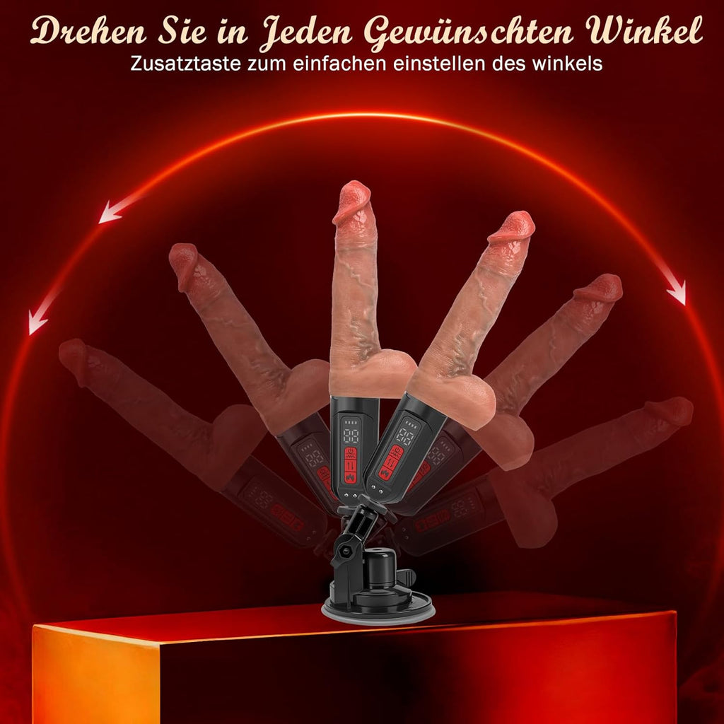 Dildo mit 5 Stoßfunktion & 10 Vibration für Frauen, Vibrator Sex Spielzeug für Paare, Sex Spielzeug für die Frau Männer, Vibratorensets für Frauen Männer, Dildos Sexmaschine Maschinen & Geräte