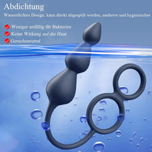 Laden Sie das Bild in den Galerie-Viewer, Analvibrator mit Penisring Hodenring,Analplug Analkugeln mit 10 Vibrationsmodus Fernbedienung,Vibrator Vibration Vibratorensets Analspielzeuge erotisches Sex Spielzeug für die Männer