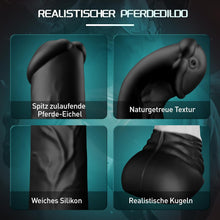 Laden Sie das Bild in den Galerie-Viewer, Fantasy Pferd Anal Dildo 5 cm Durchmesser Analvibratoren für Mann Frau, Vibrator Sex Spielzeug für die Frau Männer, 30CM Knoten Analplug Dilatatoren XXL Analvibratoren mit 7 kraftvolle Stoßfunktion