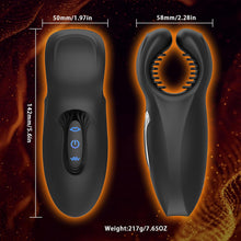 Laden Sie das Bild in den Galerie-Viewer, Zusammendrückbarer männlicher Masturbator-Penis-Vibrator-Trainer mit 10 Vibrationen 10 Beißmodi Silikon-Penismassagegerät Stroker, männlicher Vibrator verlängert die Ausdauer Sex Spielzeug