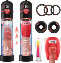 Laden Sie das Bild in den Galerie-Viewer, Elektrische Penispumpe – Sexspielzeug für Männer – Pumpen &amp; Vergrößerer, Masturbator für Männer mit 5 Saugstufen und 7 Vibrationsmodi, Penisvergrößerer für Männer zur Förderung der Erektion