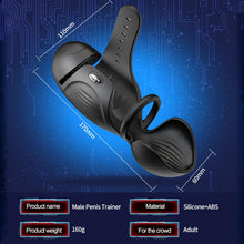 Laden Sie das Bild in den Galerie-Viewer, Elektrischer Masturbator Silikon Penis Trainer Vibrator mit 9 Vibrationsmodi, Eichel Stimulator Masturbatoren Mann mit App Steuerung Masturbieren Männer Sex Toys für Männer und Paare