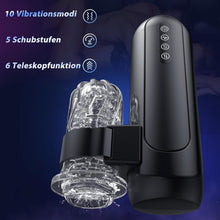 Laden Sie das Bild in den Galerie-Viewer, Masturbieren für Männer, Elektrischer Masturbator Sex Spielzeug für die Männer mit 6 Teleskopfunktion und 5 Einstellbaren Geschwindigkeiten 10 Vibrations Masturbatoren Sexspielzeug