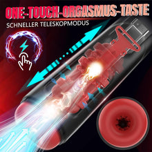 Laden Sie das Bild in den Galerie-Viewer, Elektrischer Masturbator Cup Masturbieren für Männer, Sex Spielzeug für die Männer mit 8 Teleskopfunktion und 8 Vibrationsmodi, Sex toys 3D Vagina Taschenmuschi, LCD Display, Masturbatoren Solo
