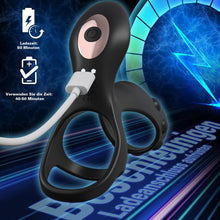 Laden Sie das Bild in den Galerie-Viewer, G-Punkt Penis Ring Vibrator Penishülle mit 9 Modi Vibration Klitoris Stimulator und APP Fernbedienung Masturbieren Männer Dual Penisringe Vibratorensets