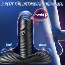 Laden Sie das Bild in den Galerie-Viewer, Plug Sitting and Riding Vibrator Sex Toy for Couples with 9 Vibrations 3 Shock Functions, Clit G-Spot Dildo Double Stimulator Sex Toy for Women, Vibrators for Men