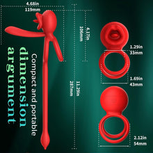 Laden Sie das Bild in den Galerie-Viewer, 4 in1 Penisring Vibrator Prostata Stimulation APP Penisring Set Sex Spielzeug, Penis Vibrator Massagegerät mit 3 Vibrationsmodi Penis Hoden langanhaltende Erektion Sexspielzeug für Männer