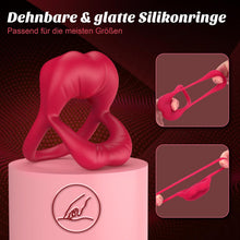 Laden Sie das Bild in den Galerie-Viewer, Penisring Penis Vibrator Sex Spielzeug für die Paare, Penies Ring für Sex Penisringe mit Klitoris Stimulator, Sexspielzeug für Paare Extrem Sex Dual Penis Ring, Erotisches Sex Toys Cockring für Männer