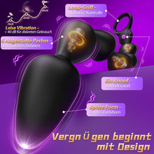 Laden Sie das Bild in den Galerie-Viewer, Flüssigsilikon Analplug Analkugeln mit 10 Vibrationsmodi Anal Dildo &amp; Analvibratoren für Männer und Frauen 36cm Sex Spielzeug für die Paare BDSM Dildo Anal Beads Prostata Stimulation Männer