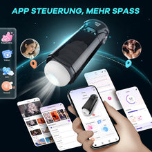 Laden Sie das Bild in den Galerie-Viewer, PRONFANS Sex Spielzeug für die Männer Masturbator, 9 Saugen &amp; Stöße &amp; Vibratorensets 3D Pussy Masturbieren für Männer Penispumpe, APP Taschenmuschi Blowjob Sexspielzeug Masturbatoren Penis Sex Toys