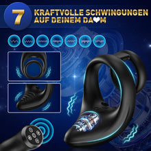 Laden Sie das Bild in den Galerie-Viewer, Penisring Perineum Prostata Stimulation Männer, Vibratorensets Sex Spielzeug Für Die Männer Penisringe, Vibrator Mit Fernbedienung Dual Cockring Massagegerät, Sexspielzeug Für Paare Extrem Sex