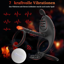 Laden Sie das Bild in den Galerie-Viewer, Penisring Vibrator für Männer enis Ring für Paare Extrem,7 Vibrationsmodi Cockring Penistrainer Sexspielzeug für Klitoris für längere Erektion Stimulation Penis Sex Toys penisring mit vibrator