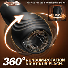 Laden Sie das Bild in den Galerie-Viewer, Penis Vibrator mit 10 360°-Rundum-Rotationen und 10 Vibrationen, Sex Spielzeug für die Männer Eichel Stimulation Masturbator Masturbieren für Männer Elektrisch