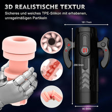 Laden Sie das Bild in den Galerie-Viewer, LED Mastrubrator für Manner Handfrei mit Schub, Saug und Vibrationsmodi, Penis Vibratorensets Sexspielzeug für Manner Solo