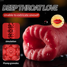 Laden Sie das Bild in den Galerie-Viewer, Masturbator mit 10 Vibrationsmodi Taschenmuschi Stimulator Elektrischer Masturbator Cup Sex Toys Automatische Masturbatoren 3D Realistischer Vagina Pussy Sex Spielzeug für Männer(Rot)