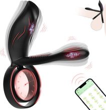 Laden Sie das Bild in den Galerie-Viewer, Penisring Vibrator Sex Spielzeug für die Männer, KALESTA Paarvibrator Paare Cockring mit 10 Vibrationsmodi, Penisring Sex Toys mit APP-Steuerung Männer Sex Sexspielzeug, Sex Spielzeug für Paare