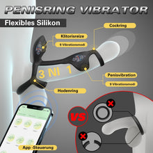 Laden Sie das Bild in den Galerie-Viewer, APP Penisring Set Sex Spielzeug für die Männer, 9 Vibrationsmodi Penis Vibrator Massagegerät, Penis Ring Cockringe Erotik Sexspielzeug für Paare Extrem Sex, Cockring Hodenringe Erotisches für Klitoris