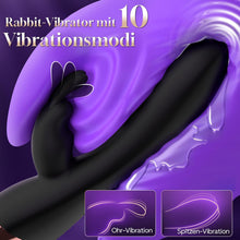 Laden Sie das Bild in den Galerie-Viewer, Vibrator Sex Spielzeug für die Frau, Vibration für Frauen Schwarz | Vibratorensets für Frauen Klitoris, Dildo Rabbit Vibratoren mit Klitorisstimulation, 10 Vibrationmodi Sextoysets für Damen