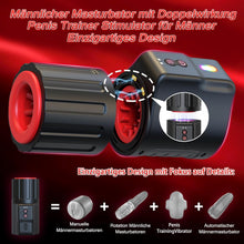 Laden Sie das Bild in den Galerie-Viewer, Elektrischer Masturbator Sex Spielzeug für die Männer - Masturbieren Sexspielzeug für Männer Solo Paare Extrem Sex mit 10 Vibrierend &amp; Rotierend, Taschenmuschi Penis Masturbatoren Blowjob Sex Toys