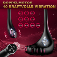 Laden Sie das Bild in den Galerie-Viewer, Prostata Stimulation Männer Analvibratoren für Mann - Analplug# für Männe Anal Vibrator mit Einstellbar Penisring, Sex Spielzeug für die Männer Vibratorensets Anal Dildo Plug Sex Toys mit 10 Modi