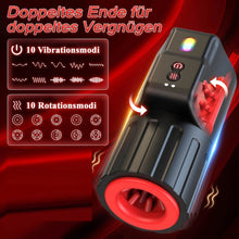 Laden Sie das Bild in den Galerie-Viewer, Elektrischer Masturbator Sex Spielzeug für die Männer - Masturbieren Sexspielzeug für Männer Solo Paare Extrem Sex mit 10 Vibrierend &amp; Rotierend, Taschenmuschi Penis Masturbatoren Blowjob Sex Toys