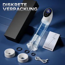 Laden Sie das Bild in den Galerie-Viewer, Penispumpe für Penisvergrößerung mit 6 Saugstufen, LCD-Display elektrische Penis Pumpe Vakuumpumpe Sex Spielzeug für Männer zum masturbieren für Männer mit Taschenmuschi Masturbator Penisring
