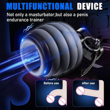 Laden Sie das Bild in den Galerie-Viewer, Elektrische Masturbator Cup mit 10 leistungsstarke Vibrationsmodi Penis Training Vibrator Sexspielzeug für Männer Taschenmuschi Sex Toyset Herren