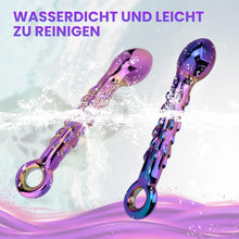 Laden Sie das Bild in den Galerie-Viewer, Analspielzeug Glas Dildo Analplugs Prostata Massage Funktion mit Handzugring, Prostata-Stimulation Sexspielzeug für Männer, Frauen Paare, ideal für Anfänger