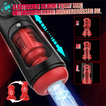 Laden Sie das Bild in den Galerie-Viewer, Elektrischer Masturbator Cup Masturbieren für Männer, Sex Spielzeug für die Männer mit 8 Teleskopfunktion und 8 Vibrationsmodi, Sex toys 3D Vagina Taschenmuschi, LCD Display, Masturbatoren Solo