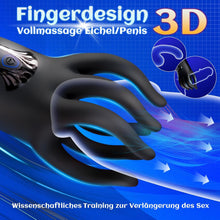Laden Sie das Bild in den Galerie-Viewer, 10 Vibrations-Knetmodi Sex Spielzeug für die Männer, Penis Trainer Masturbator Vibratorensets für Männer Eichelvibrator Taschenmuschi