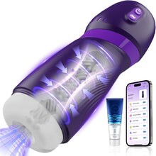 Laden Sie das Bild in den Galerie-Viewer, ultrarealistische Vaginette mit 9 Vibrations- und Saugmodi, freihändiger Masturbator für Männer, Sexspielzeug mit App-Steuerung, 3D-Vibration