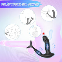 Laden Sie das Bild in den Galerie-Viewer, Prostata Stimulation Männer mit 9 Vibrationsmodi und Wiggle-Modus, Analvibratoren für Mann Anal Dildo Vibrator, Prostata Vibrator Analplug für Männer